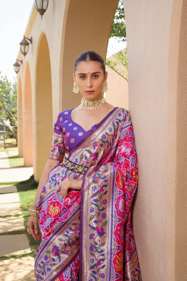 Pink Paithani Silk Saree -1